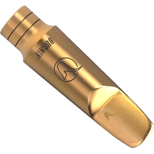 BetterSax Burnin' Metal Alto Saxophone Mouthpiece – 24K Gold-Plated Brass, Incredible Projection, Free-Blowing, Reed-Friendly, Hand-Finished & Play-Tested, Medium Facing Curve | Size 5