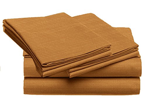 Fashion Collection Deluxe Textured Microfiber 4pc Sheet Set, Full Size, Copper