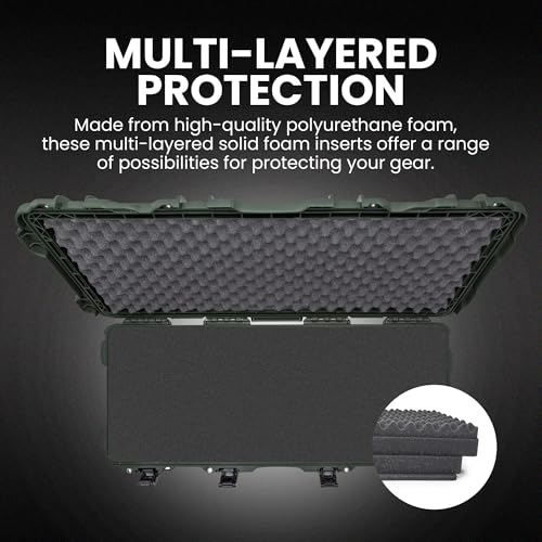 Image of NANUK Hard Case with Foam & Wheels - 30 inch to 55 inch Long, Customizable Foam Insert, IP67 Waterproof & Crushproof, Rugged Construction for Ultimate Protection, Made in Canada