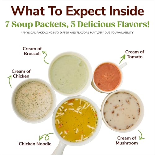 BariWise Protein Soup Mix, Variety Pack, 15g Protein, Low Carb (7ct)