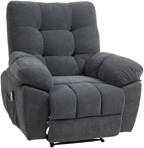 HOMCOM Fauteuil de massage fauteuil relax électrique avec vibrati...