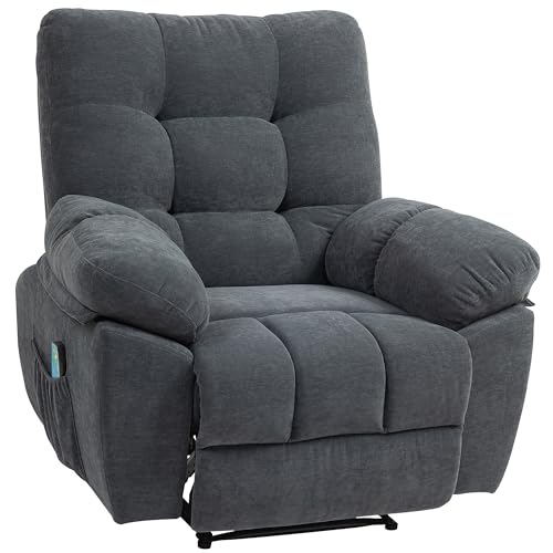 HOMCOM Fauteuil de massage fauteuil relax électrique avec vibrati...