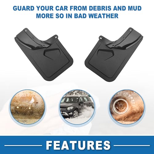 Image of Mud Flap Splash Guard with Mount Accessories Front Side Mud Guard for Ford Bronco 2021-2024 (Set of 2)