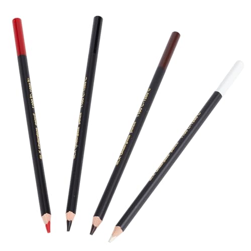 WEBEEDY Lápices de esmalte de cerámica de 4 colores, herramientas de esmalte para cerámica, arte de cerámica, lápiz decorativo, para mujeres y hombres (17,7 x 0,8 cm)