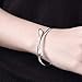 Vitaltyextracts Silver Plated Bracelet Shining Bangle Bracelets (Silver)