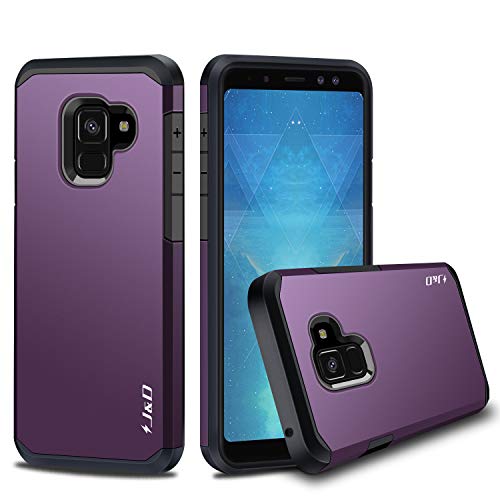 J&D Compatible para Samsung Galaxy A8 2018 Funda, Protección Pesada [Doble Capa] Híbrida Resistente Funda Protectora y Robusta para Galaxy A8 (Release in 2018) - [NO para Galaxy A8 Plus 2018]