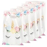 50 Pcs Unicorn Party Favor Bags With Handles - Goodie and Candy Gift Bags for Birthday Party Supplies and Decorations