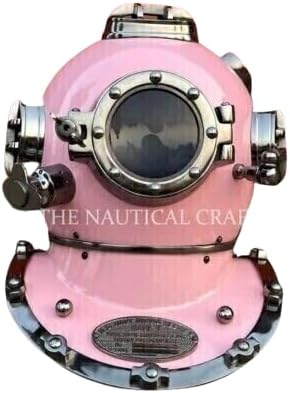 Generic Diving Helmet US Navy Mark V Divers Helmet Baby Pink Color Nautical Replica Gift