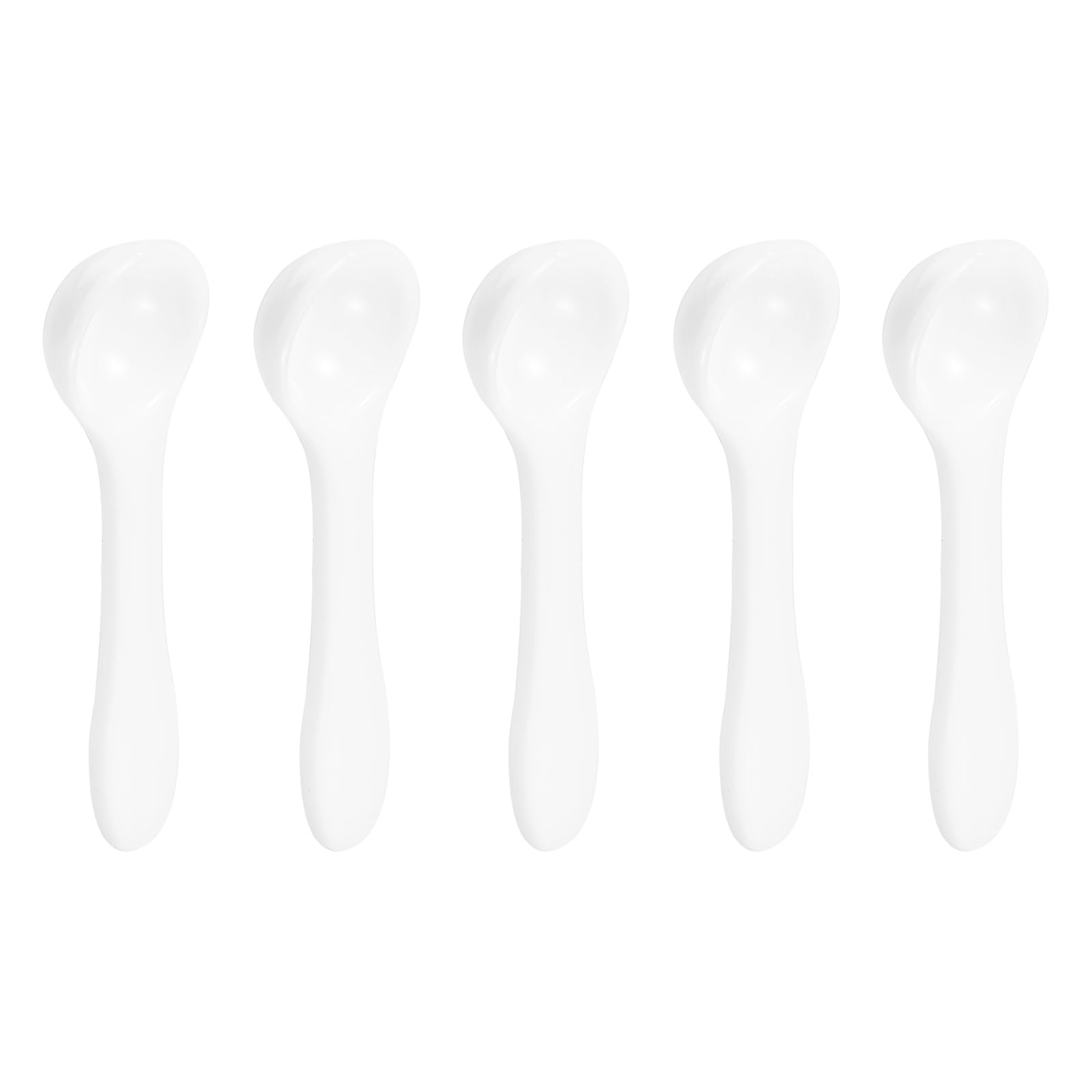 Cucharaditas de 0,25 g uxcell en pack de 100 mini cucharas medidoras de plástico blanco para polvo