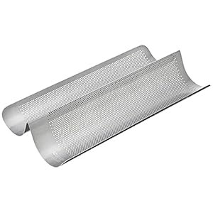 Chicago Metallic Commercial II Non-Stick Perforated French Bread Pan, Perfect for creating a crisp, golden-brown crust,