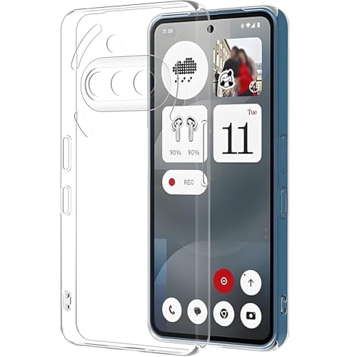 Gosento For Nothing phone 3A �P�[�X �N���X�^�� �N���A ���� TPU�f�� Nothing phone 3A �ی�J�o�[ (�N���A)