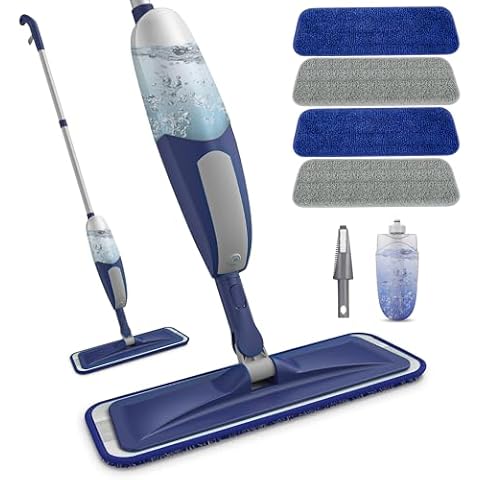 BPAWA Microfibre Spray Mop with Washable Pads Cover