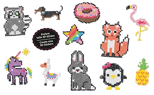 Miniatura 3 de Lena 42646 Diamond Art - Kit Para Manualidades 20 Pegatinas En Colores Modernos, Con 10.000 Cuentas De Diamantes De Colores, Bolígrafo, Lámina Adhesiva, Bandeja De Clasificación E Instrucciones,