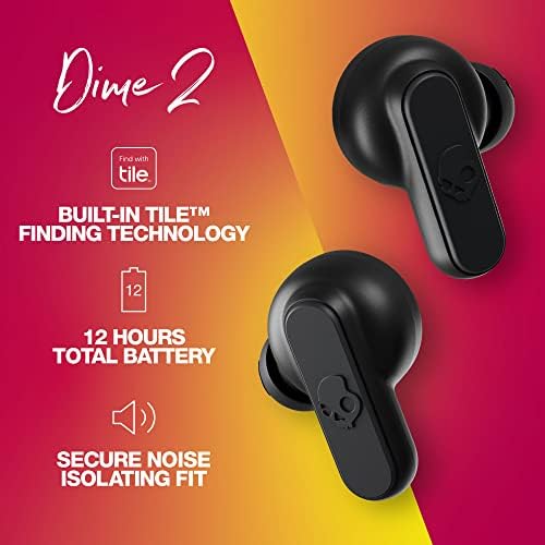 Skullcandy Dime 2 S2DBW-P740 Słuchawki Bezprzewodowe, Czarny, 14 h
