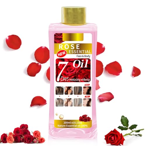 Turmeric Massage Oil, Turmeric Oil for Skin lightening, Relaxing and Natural Moisturizing Nourishing (200ML/500ML) (Rose,200ML)