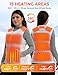 TODWARM Women's Heated Vest 15 Heating Zones, V-neck Sleeveless Electric Warming Coat Rechargeable Winter Outerwear for Hiking Hunting Outdoor Work, White, M