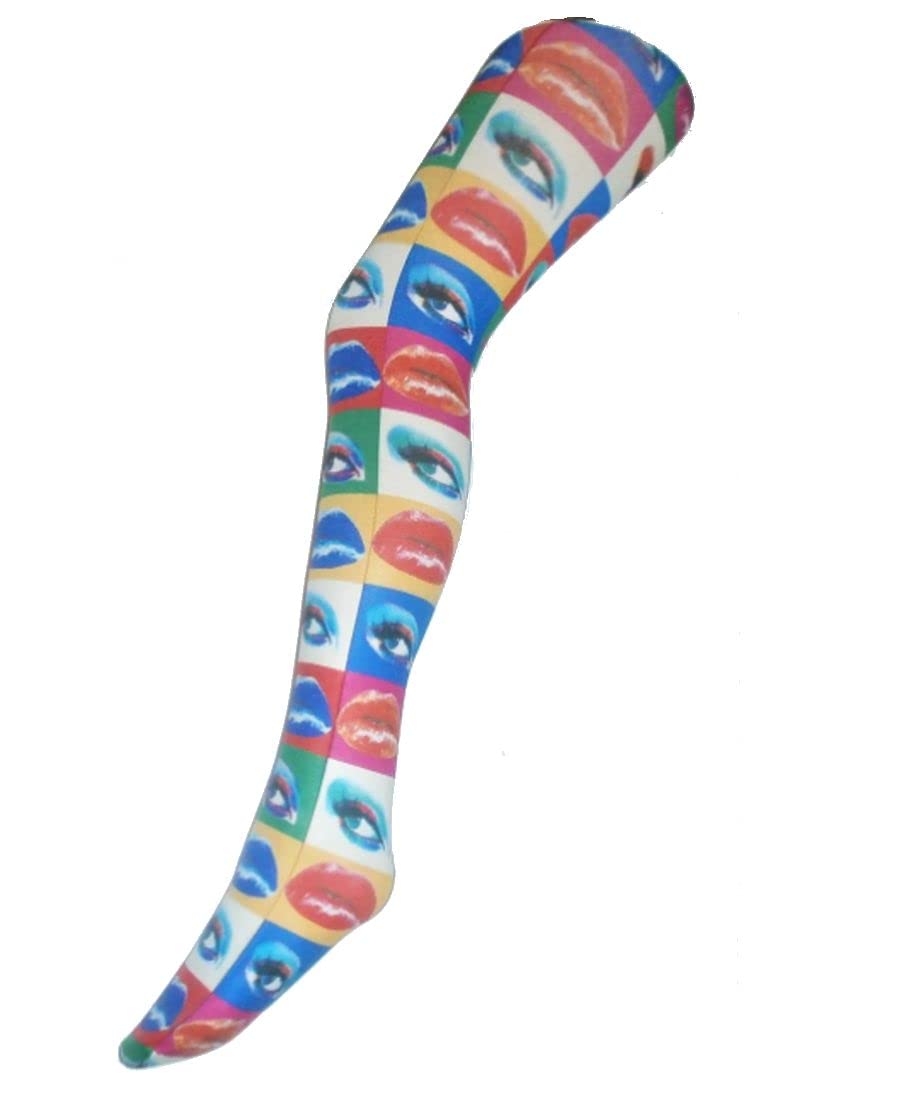 Ladies/Womens Lips and eyes printed fashionable print tights