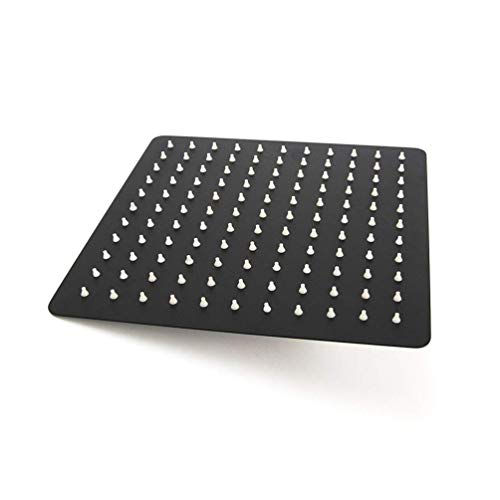 Pommeau de douche de 25 cm avec mitigeur inverseur en laiton et douchette noire - 6