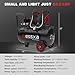 10 Gallon Ultra Quiet Air Compressor with Two Quick Couplers, 2HP 8.76 CFM@ 115PSI Pressure Oil-Free Air Compressor Tank, 70dB Quiet Compressor for Auto Repair, Tire Inflation 110V/60hz