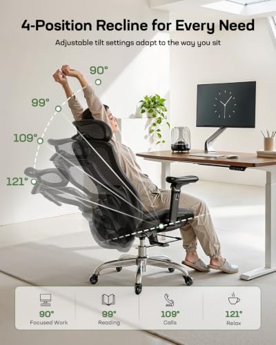 Image of Marsail Big and Tall Mesh Ergonomic Office Chair with 6D Armrests, 3 Pack