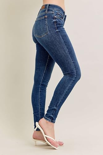 Judy Blue Mid Rise Handsand Classic Skinny Jeans for Women4