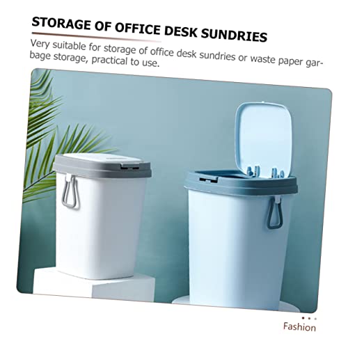 Caneca de basura rectangular con tapa y botón pulsador miniatura 5