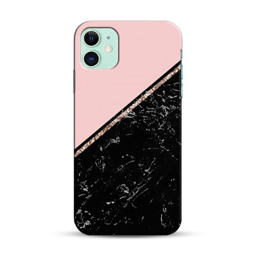 Image of COLORflow Back Cover Compatible with iPhone 11 | Beautiful Black Pink Marble | Designer Printed Hard CASE Bumper Back Cover Compatible with iPhone 11