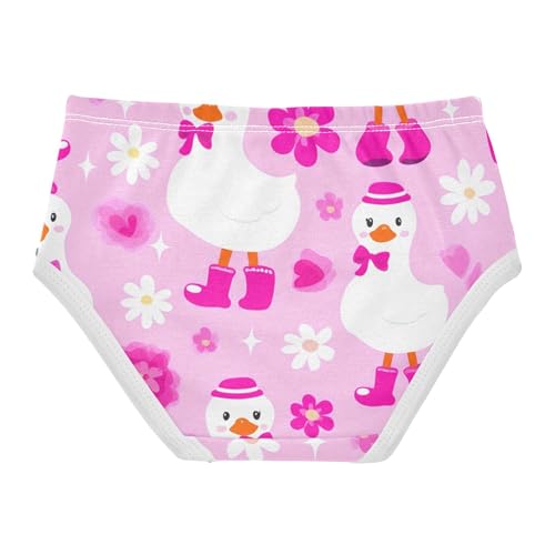 Cotton Toddler Girls Underwear Cute Ducks Pink Bows Little Girl Panties Print Briefs Undies Kids 2t2