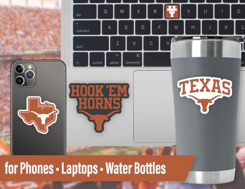 Image of Texas Longhorns Stickers & Decals 14 Pc Set for Car, University of TX