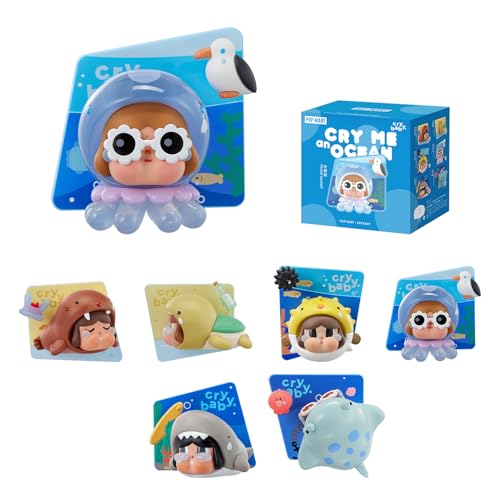 POP MART Crybaby Cry Me an Ocean Series Fridge Magnet, Blind Box, Cute Home Decor, Gift for Housewarming Party, Single Box