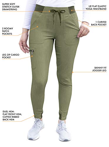 Adar Pro – Conjunto de uniforme de treino feminino com decote em V e calça de jogging para ioga, Hea