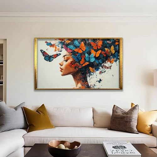 Tableau femme africaine pour habiller un mur de chambre vide - 3