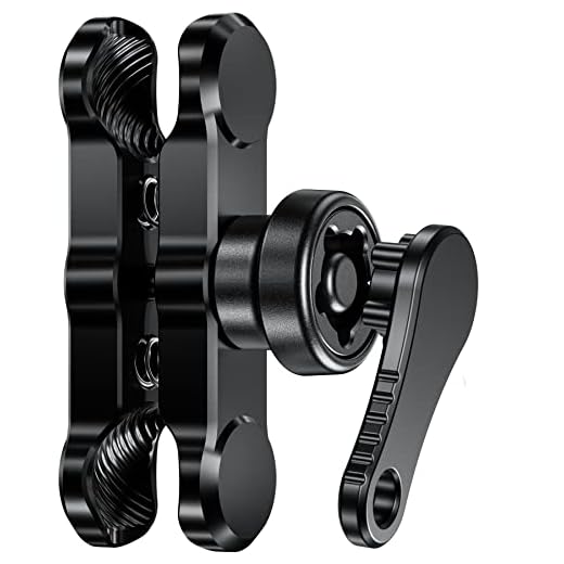 BRCOVAN Anti-Theft Aluminum Alloy Double Socket Arm Compatible with RAM Mounts B Size 1'' Ball Component (Medium Arm)