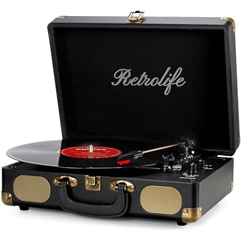Retrolife Portable Bluetooth Vinyl Record Player Cover