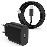 45W Chargeur USB C Samsung Charge Rapide pour Samsung Galaxy S26/S25 Ultra/S24/S23/S22/S21/S20/Note 20/A73/A53/A52 A56 5g et 2M Câble,Lot de 1 pour Adaptateur Type C Mural Alimentation Prise