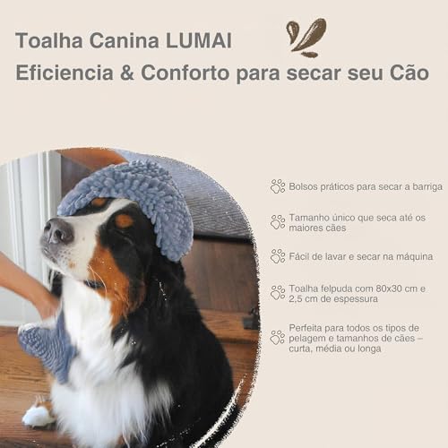 Toalha para Cachorro Pet Canina Cães de Banho Secar feito em Microfibra Chenille Super Absorvente co