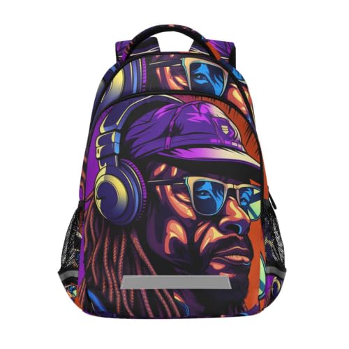 Sac à dos école motif zèbre de musique pour le voyage des ados