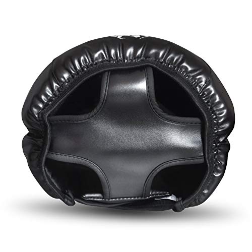 Sanjoin Boxing Headgear, Pu Leather Head Guard Sparring Helmet For Boxing, Mma, Ufc, Kickboxing, Mixed Martial Arts, Wresting - Black #TOP4