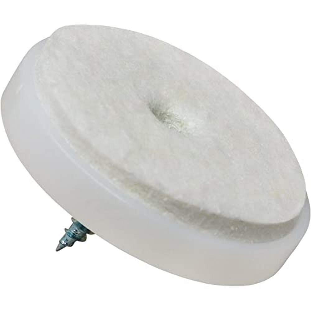 Adsamm FP-S-WH-40-4 FP-S-WH-40 4 x Felt Pads with Screw White 40 mm