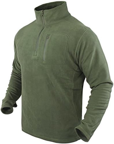 green fleece pullover