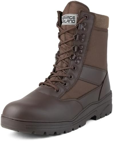 Savage Island Combat Boots Patrol Bruin Leger Leer