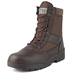 Savage Island Brown Army Leather Combat Patrol Boots Cadets Military Work Security (10 UK)