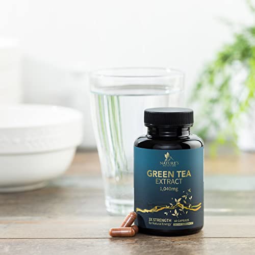 Green Tea Extract 98% Standardized Egcg - Premium 3X Strength For Natural Energy - Heart Health Support With Antioxidant Polyphenols, Non-Gmo, Gentle Caffeine Supplement - 60 Veggie Capsules #TOP6