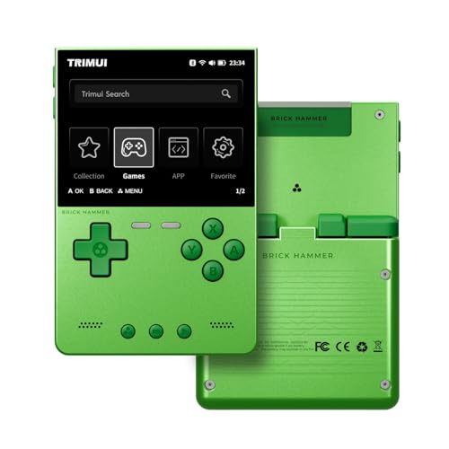 TRIMUI Brick Hammer Retro Handheld Game Console – Metal CNC Aluminum Alloy Body, 3.2