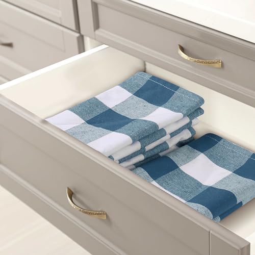 Teal-Buffalo-Check-Plaid-Kitchen-Towels-4-Pack-100-Cotton-16×26-Inches-Super-Absorbent-Quick-Dry-Soft-Dish-Drying-Cleaning-Towels-with-Hanging-Loop-Teal-Green-and-White Teal Buffalo Check Plaid Kitchen Towels 4 Pack 100 Cotton 16×26 Inches Super Absorbent Quick Dry Soft Dish Drying Cleaning Towels with Hanging Loop Teal Green and White