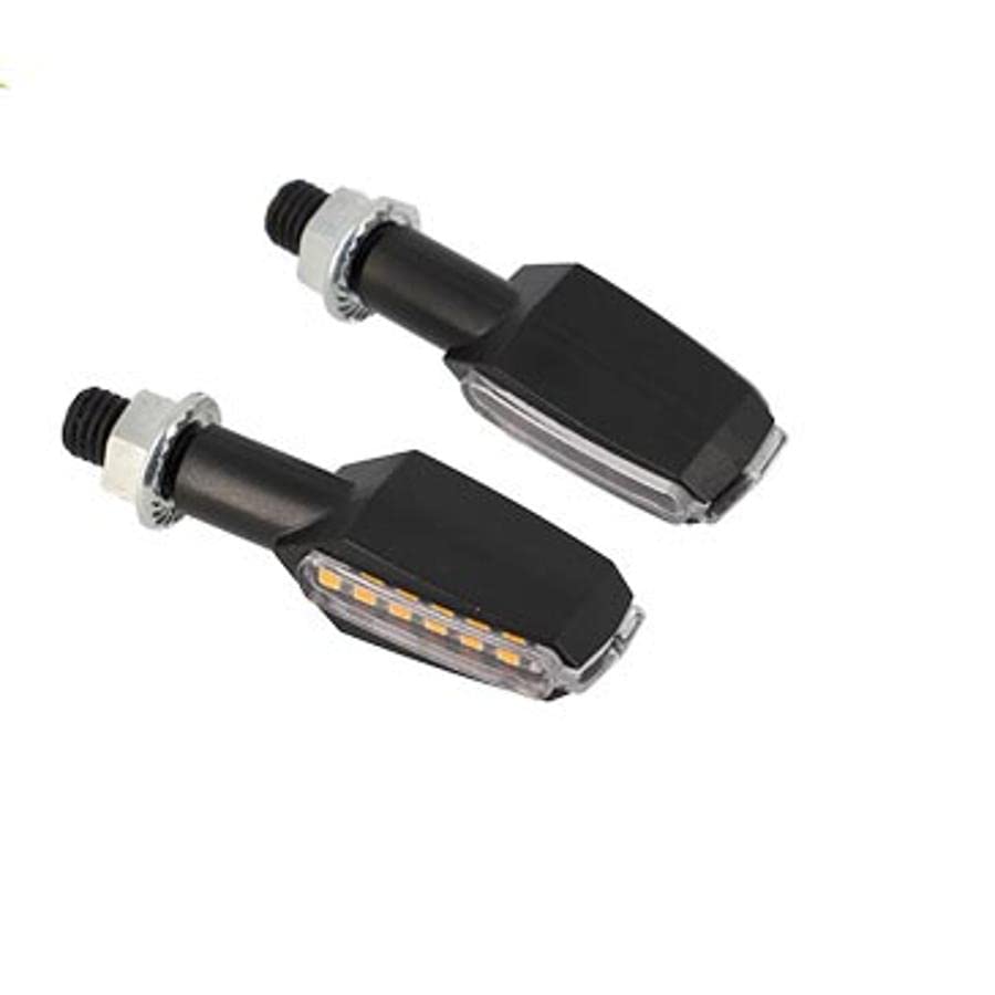 Intermitentes LED Blackway Zakel negros de alta visibilidad lateral para moto