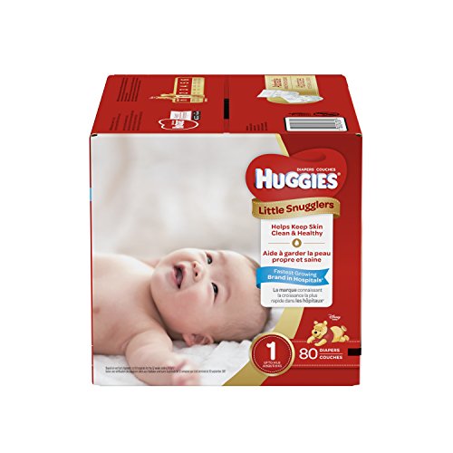 Image of Huggies Little Snugglers Baby Diapers, Size 1, 80 Count (Packaging May Vary)