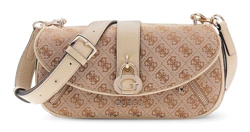 Sac bandoulière GUESS Jessa en Latte et Marron - Idéal pour vos Sorties