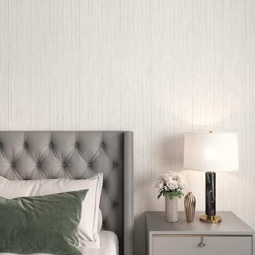 Papier peint adhésif beige texture lin pour rénover un meuble abîmé
