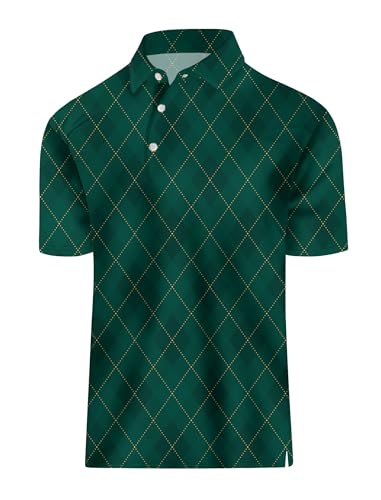 Golf Shirts for Men Funny: Hawaiian Golf Polo Shirt Dry Fit